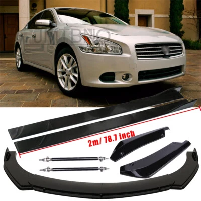 Para 09-15 Nissan Maxima Front Bumper Lip Body Kit Spoiler Saia Lateral Lábio Traseiro - Imagem 1 de 4