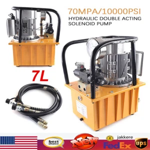 Elektrische Hydraulikpumpe Power Pack doppeltwirkend 10000 PSI 7L Kappe 750 W USA LAGER - Bild 1 von 13