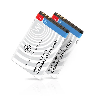 Akku für AVM FRITZ!Fon C6 DECT Zusatzakku Ersatzakku 1200mAh Li-Ion - 2 Stück - Bild 1 von 4