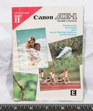 Vintage Canon AE-1 Camera Instructions Part II Manual tthc