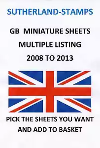 MINT MINIATURE SHEETS - MNH - 2008 2009 2010 2011 2012 2013 2014 2015 - Picture 1 of 74