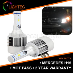 2X CANBUS MERC CLA GLK H15 72W LED DRL HIGH BEAM BULBS PURE XENON WHITE - Picture 1 of 4