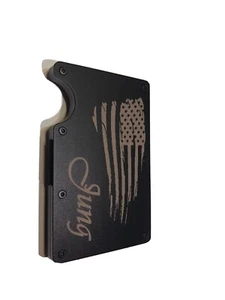 Minimalist Wallet Metal Personalize￼  Metal Insert￼ Credit Card Gift Anniversary - Picture 1 of 12