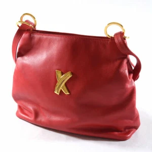 Paloma Picasso Handbag Shoulder Bag Red Leather Ladies From Japan Used - Picture 1 of 10