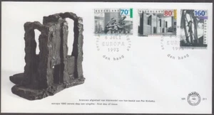 PAÍSES BAJOS Sc # 838-40 FDC EUROPA 1993 - VARIAS ESCULTURAS CONTEMPORÁNEAS - Imagen 1 de 1