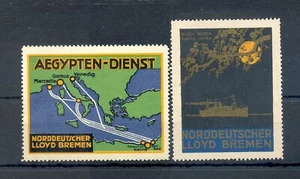GERMANY - NORD DEUTSCHER LLOYD -2 x POSTER STAMP -(*) --F/VF --@90 - Picture 1 of 1