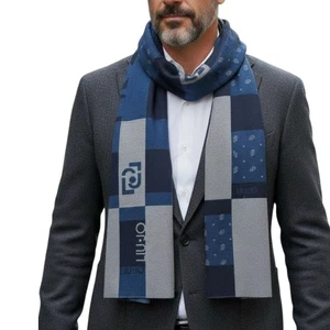 Sciarpa liu-jo stola color block da5017ma18q blu - Picture 1 of 4