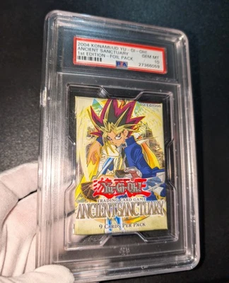 YUGIOH Ancient Sanctuary AST SEALED 1st Edition Foil ENG Booster Pack PSA 10 - Image 1 of 3