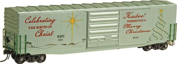 Kadee 6921 HO Scale 2016 Christmas Car KDC 50' PS-1 Boxcar w/10' Door #021 NIB - Image 1 of 1