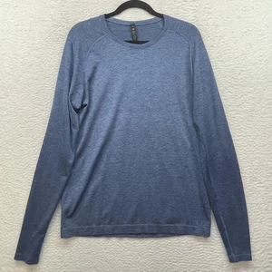 Camisa Lululemon Para Hombres Mediana Metal Vent Tech 2.0 Manga Larga Medianoche Sombra Gimnasio - Imagen 1 de 11