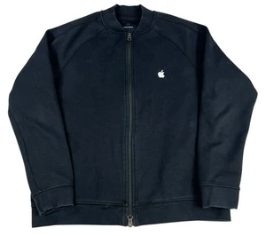Apple Jacket Mens Small Black Full Zip Store Employee Uniform Embroidered Logo - Picture 1 of 7