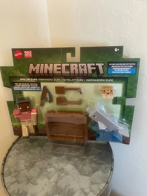 Minecraft Sailor Zuri And Dolphin Figure Set NEW in Package Mattel - Image 1 of 3