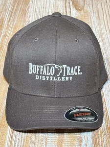 Buffalo Trace Distillery Fitted Hat Flex Fit Size L/XL Brown Cap - Picture 1 of 10