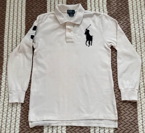 Polo Ralph Lauren long sleeve polo shirt big pony logo M 10 12 boys - Picture 1 of 11