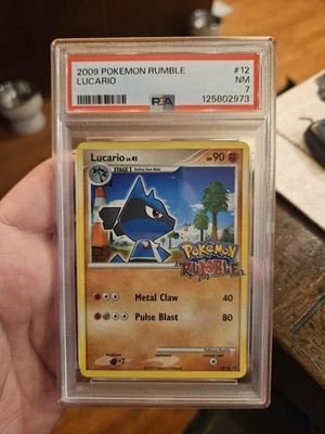 Pokemon Card Lucario 12/16 Holo Foil Rumble Promo 2009 PSA 7 RARE - Image 1 of 2