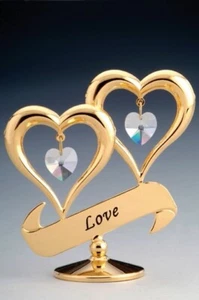 Corazones - FIGURA DE AMOR - ORO 24K INDEPENDIENTE CON CRISTALES AUSTRIACOS - Imagen 1 de 1