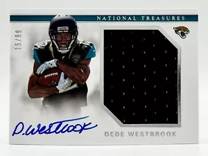 2017 Panini National Treasures Dede Westbrook RC Patch Auto 15/99 Jaguars - Picture 1 of 2