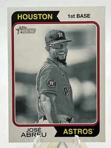 2023 Topps Heritage High Number Jose Abreu #559 Black & White Parallel - Astros - Bild 1 von 2