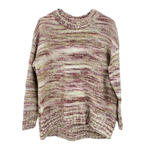 Maglione Old Navy taglia media viola bianco oversize spacedye comodo finto collo - Foto 1 di 7