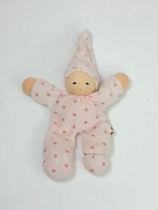 Nanchen deutsche Stoff Baby Mädchen Puppe Plüschtier rosa gepunktet Lovey Doudou 8 Zoll - Bild 1 von 7