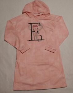 NWT Justice Girls Initial "E" Elephant Hooded Nightgown Size 10