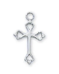 Jesus Pendant Medieval Cross Crucifix 16-18 Inch Necklace Platinum Plated Chain - Picture 1 of 1