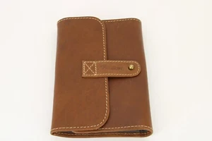 NWOT Indian Motorcycle Leather Information Holder Brown Hook & Loop Zip Pouch - Bild 1 von 9