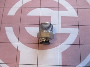 NEW - Straight Connector 3/8 thread 1/4 Push-In - Qty. 5 - Picture 1 of 2