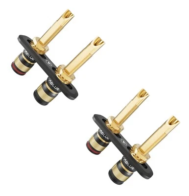 Viablue -T8- HighEnd Polklemmen - 2 Paar - Rotation Protector - Alu-Gehäuse - Bild 1 von 4