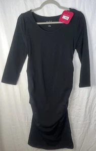 Isabel Umstandskleid 3/4 Ärmel schwarz Größe Small Maxi langes Kleid neu mit Etikett - Bild 1 von 3
