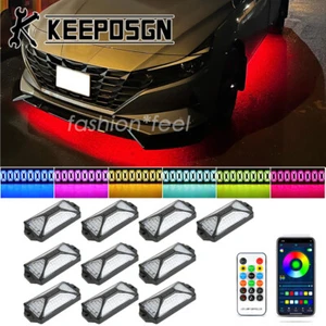 For Hyundai Elantra RGB LED Rock Light Underglow Body Kit Neon Turn Signal Brake - Picture 1 of 12