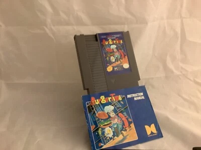 Burgertime Nintendo Game Authentic & Tested  Game, Guide & Dust Cover Complete - Image 1 of 3