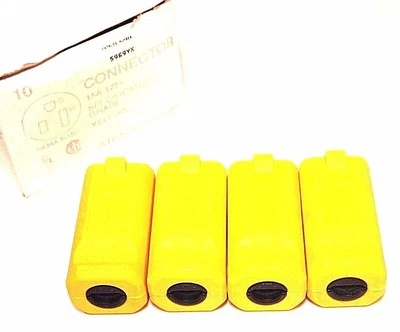 BOX OF 4 NEW ARROW HART 5969YX CONNECTORS 15A, 125V, YELLOW - Image 1 of 4