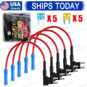 15Pcs Fuse TAP ADAPTER KIT 12V 15 Amp 20Amp Car Add-a-circuit Mini ATM APM Blade - Picture 1 of 8