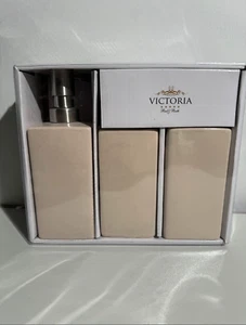 Badezimmer Accesoires Set - Seifenspender, Becher, Zahnbürstenhalter - Bild 1 von 4