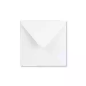 155 x 155 Pure White Square Envelope | Gummed | 120gsm V-Flap White Envelope - Picture 1 of 2