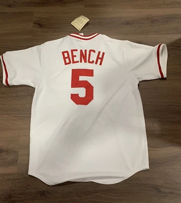 Cincinnati Reds Throwback Baseball Jersey JOHNNY BENCH JERSEY CINCINNATI REDS M - Image 1 of 4