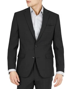 $500 Bar III Men's Black Solid Slim Fit Stretch Suit 44R 38 x 32 yap1223 - Picture 1 of 5