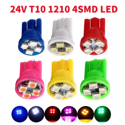 100Pcs 24V LED Bulbs T10 W5W 194 168 2825 LED Truck Lorry Led Interior Lights - Image 1 of 4