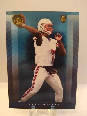 2021 Super Glow Inaugural Blue Foil Malik Willis #20 Football Card - Image 1 of 2