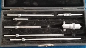 Vintage L.S. Starrett Solid Rod Inside Micrometer Set. - Picture 1 of 9