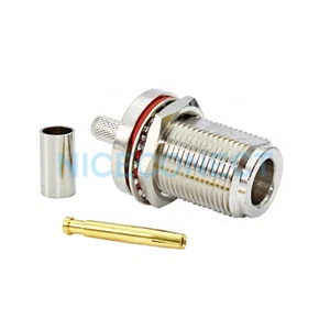 N hembra conector de junta tórica mamparo tuerca de RF para cable LMR195 RG58 RG400 RG142 - Imagen 1 de 5