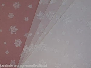 10 x A4 100 g/m bedruckt durchscheinend Perlum Papier - weiße Schneeflocken AM519 - Bild 1 von 5