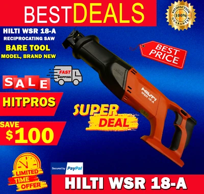 HILTI WSR 18-A Reciprocating Saw (Bare Tool), MODEL, Brand New, FAST SHIP - Image 1 of 4