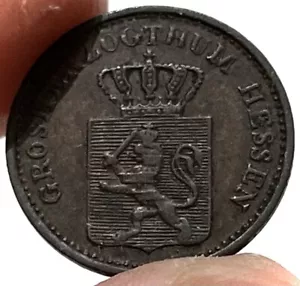 Moneda de 1 penique Luis III de los Estados Alemanes de 1871 Hesse Darmstadt KM# 337 estado XF - Imagen 1 de 2