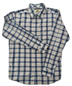 EX OFFICIO Shirt Mens Large Blue Plaid Vented Insect Shield LS Hiking - Picture 1 of 12