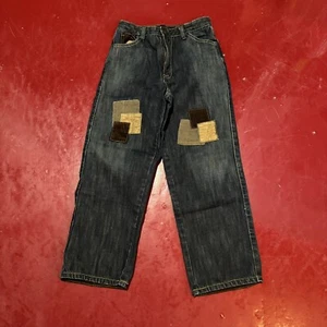 Sean John Baggy Loose Denim Jeans Boys Size Large L 7 Patches Pockets - Picture 1 of 12