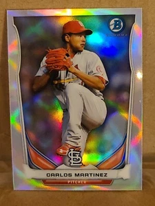 2014 Carlos Martinez Silver Refractor Rookie Rc Bowman Chrome Mini - Picture 1 of 2