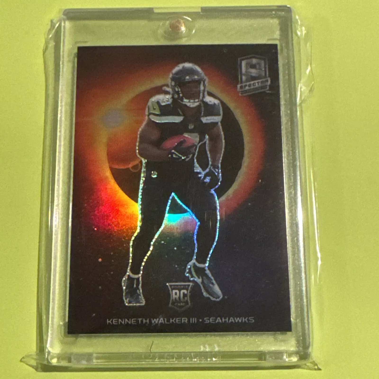 Kenneth Walker III 2022 Panini Spectra Rookie Solar Eclipse Prizm SSP RC #SE-13