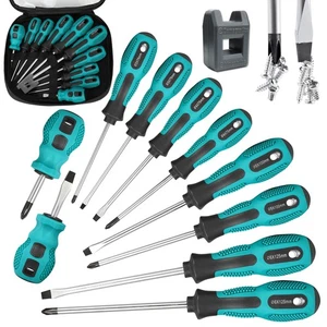 Magnetic Screwdriver Set 10 PCS,5 Phillips and 5 Flat Head Precision Screwdri... - Picture 1 of 9
